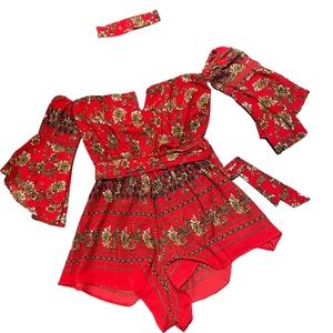 Three piece romper set